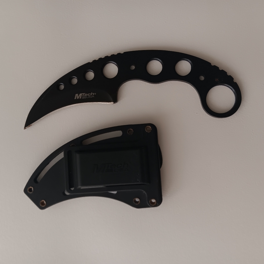 MTech Black Tactical Knife with Sheath